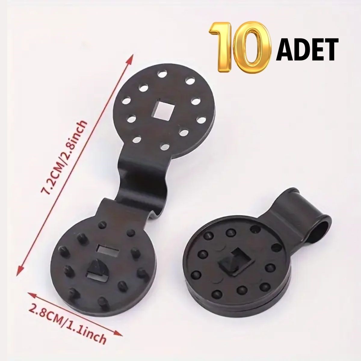 10 Adet Güneşlik Filesi Sabitleme Klipsleri, Gölgelik Bezi ve Brandalar İçin Dayanıklı Plastik Kelepçe Kancaları (5563) #5