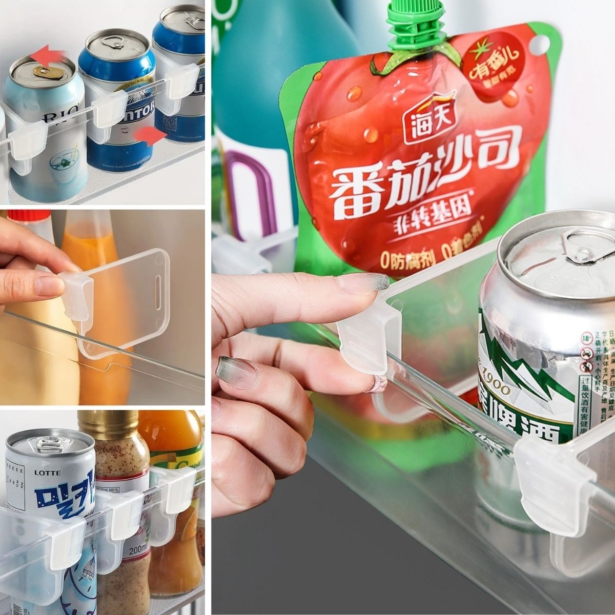 10&amp;apos;luŞeffaf Buzdolabı Yan Kapı Düzenleyici Buzdolabı Dolap İçi Bölümleyici Aparatlar (5563) #2