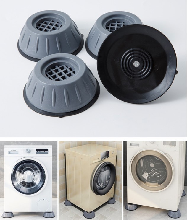 Washing Machine Vibration Stopper Pads GREY 4-Piece Set (556