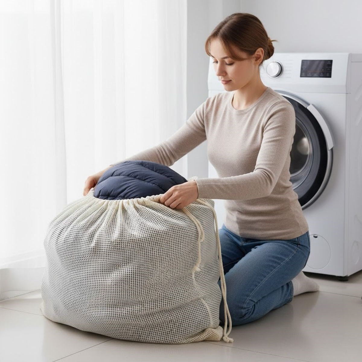 Battal Boy 120x150 cm Coat & Curtain Wash Mesh Bag – Extra L