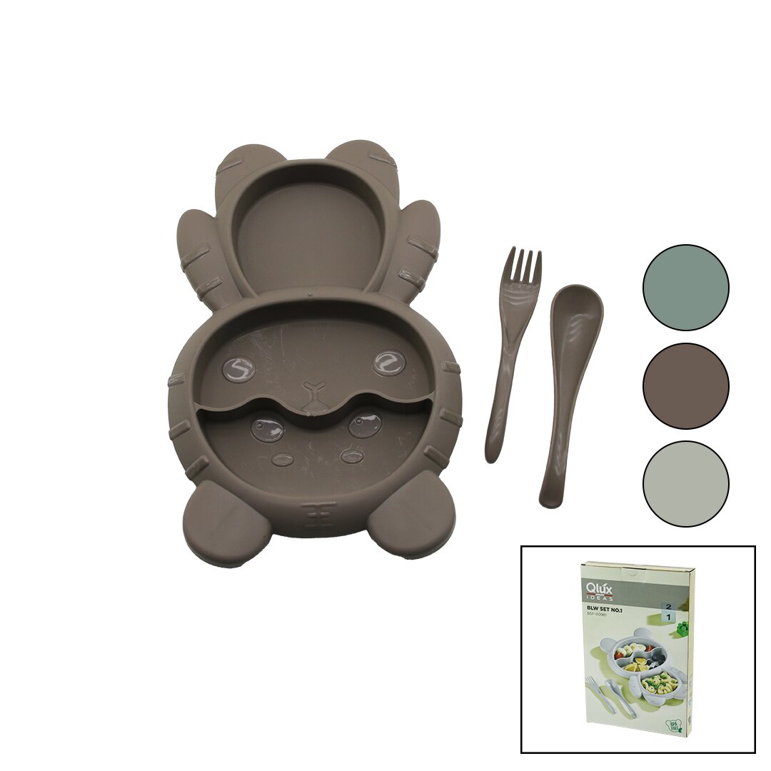 AYICIK MODEL=3 BÖLMELİ BEBEK BESLENME SETİ 3PCS=MAMA KABI-KA