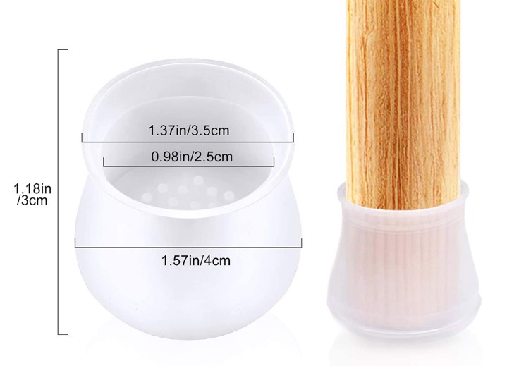 Silicone Furniture Feet Protectors 12-Pack (5563) #4