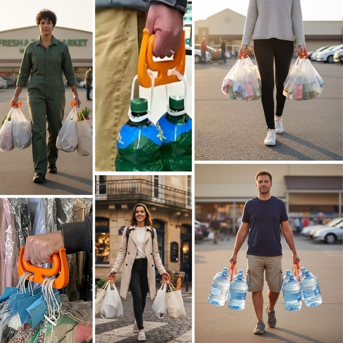 Ergonomic Bag Carrier Handle – Heavy Load Support, Non-Cutting Grip #2