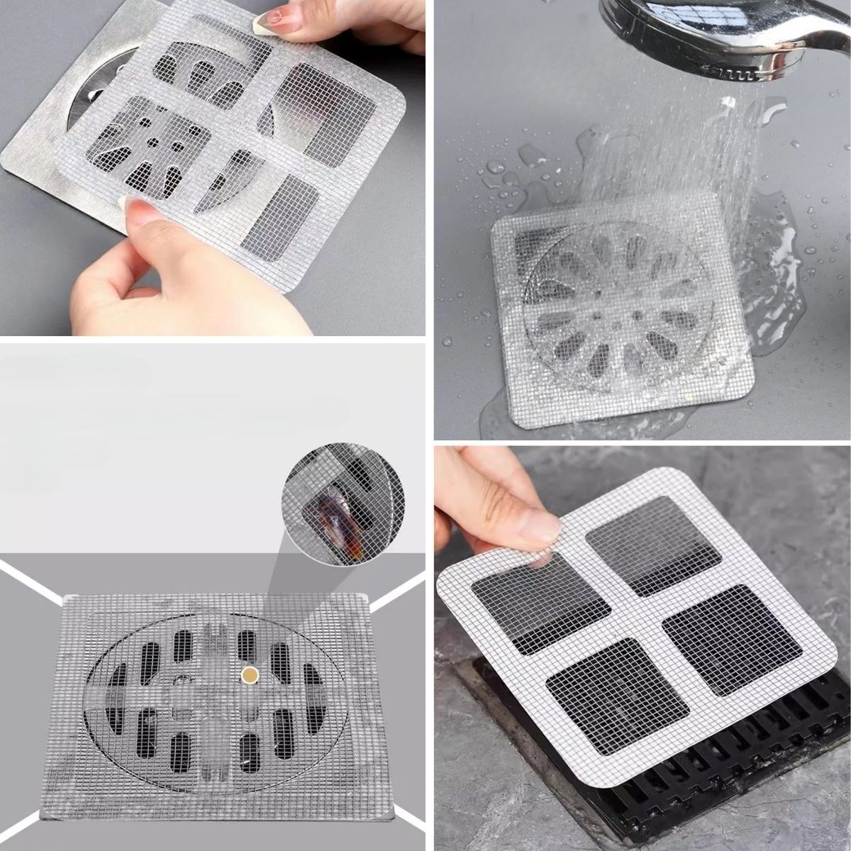 10-Pack Bathroom & Kitchen Sink Odor & Pest Prevention Drain Filter (5563) #2