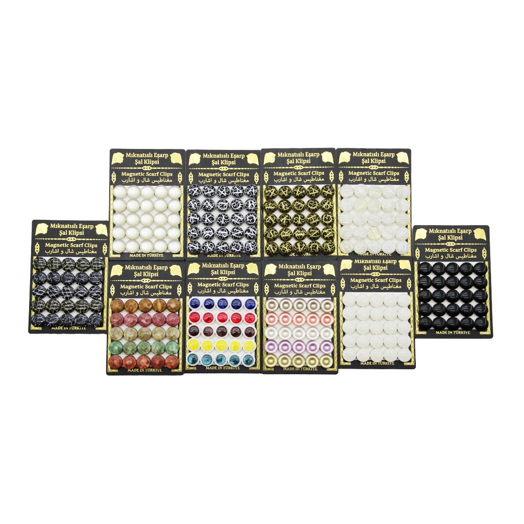 25PCS Magnetic Scarf Shawl Clip Set 1 Card (5563)