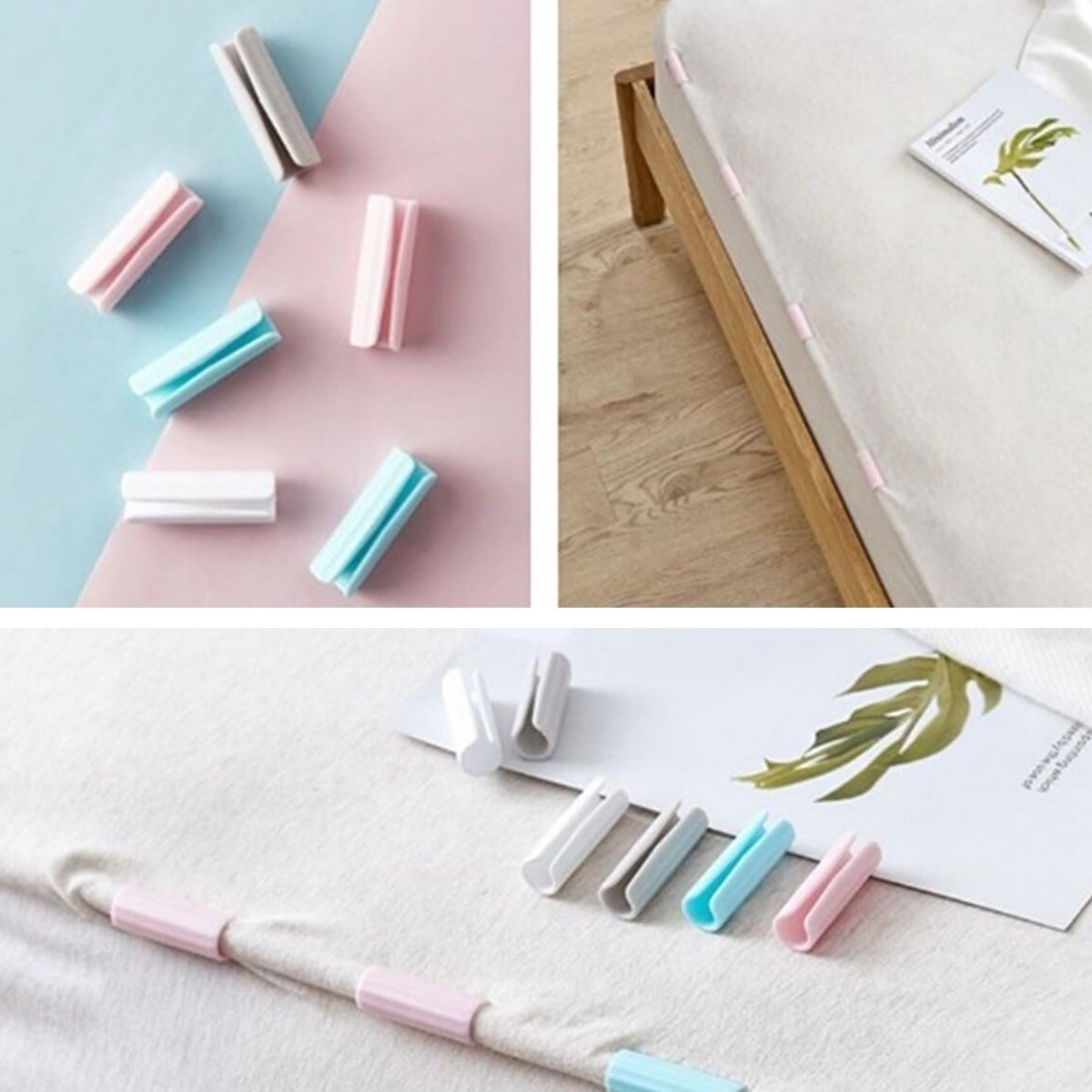 12-Piece Multi-Purpose Sheet Holder Clips, Non-Slip Bedding
