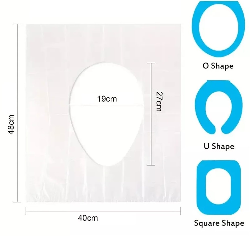 Hygienic Disposable Toilet Seat Cover Pouch 50 Pack (5563) #5