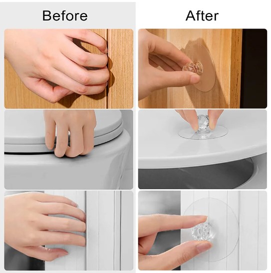 Large Multipurpose Adhesive Crystal Handle Grip 4-Pack (5563) #3