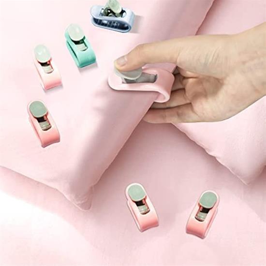 4-Pack Pinless Quilt Sheet and Curtain Holder Clips Anti-Sli