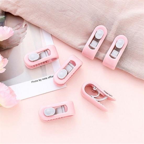 4-Pack Pinless Quilt Sheet and Curtain Holder Clips Anti-Slip Cover Organizer (5563) #5