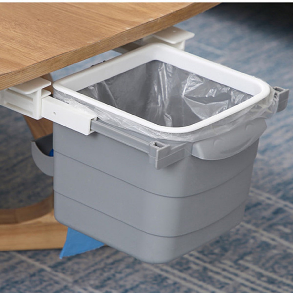 Under-Desk Sliding Mini Trash Bin (5563)