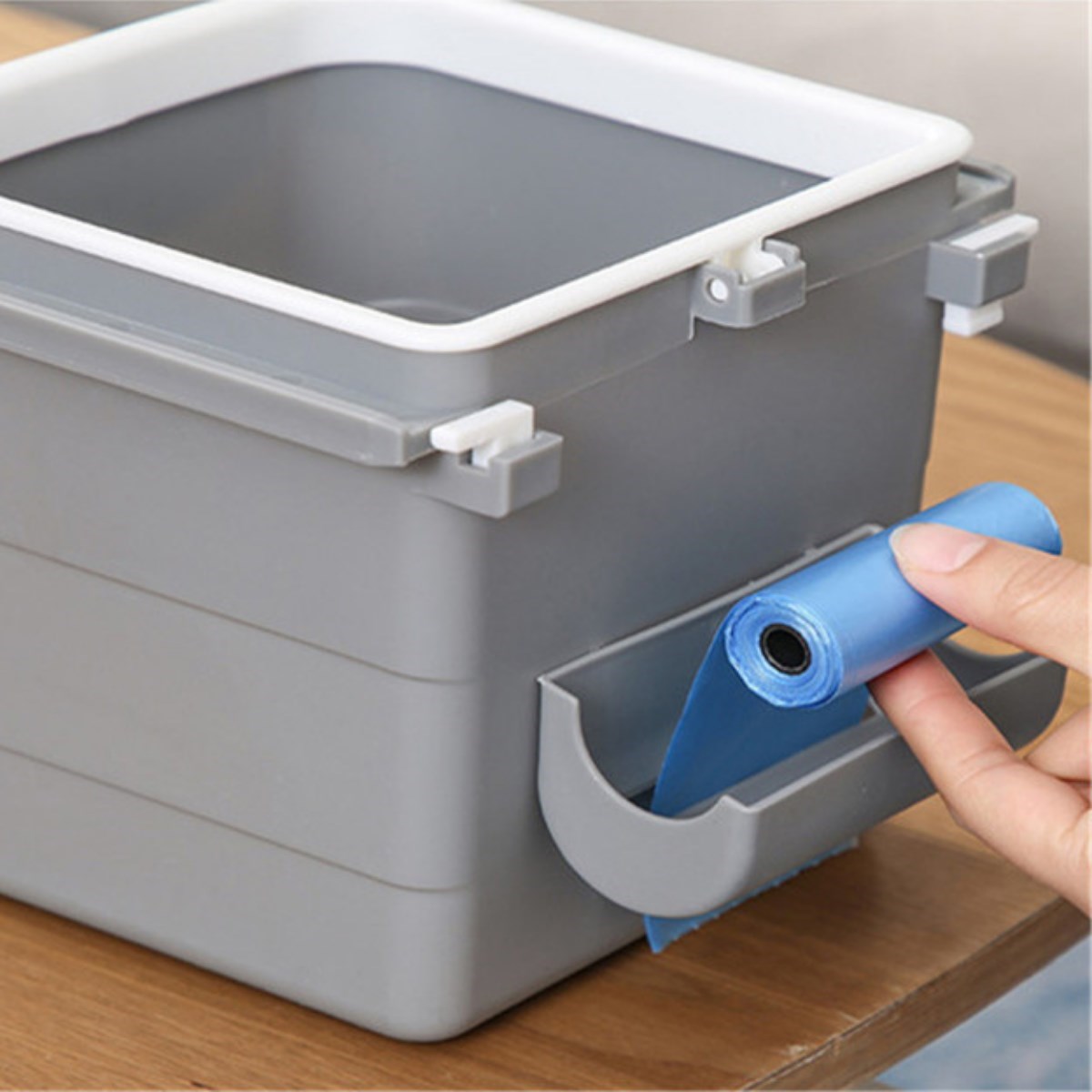 Under-Desk Sliding Mini Trash Bin (5563) #2