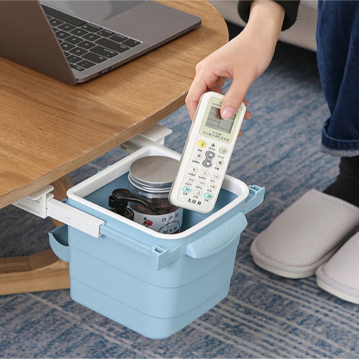 Under-Desk Sliding Mini Trash Bin (5563) #3