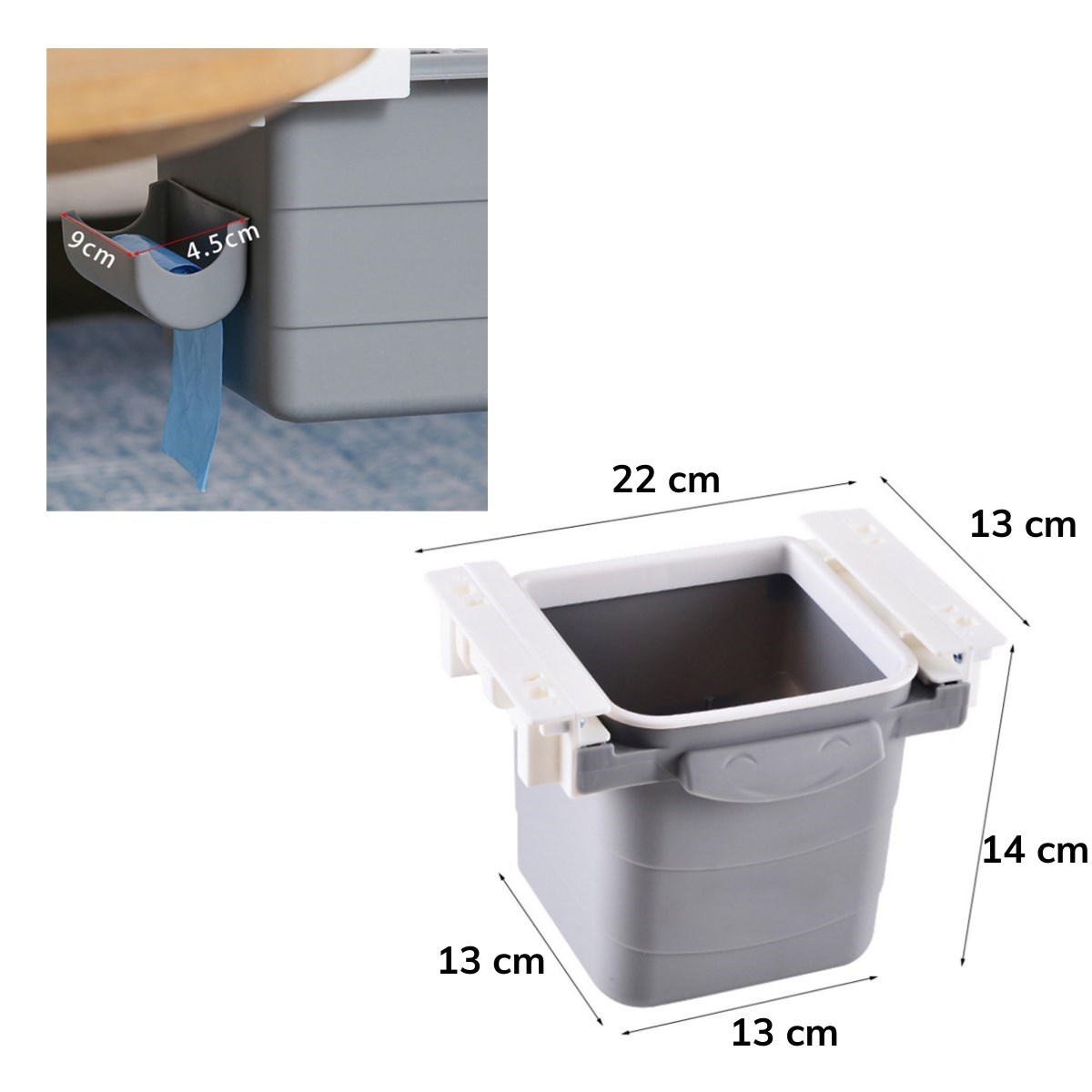 Under-Desk Sliding Mini Trash Bin (5563) #5