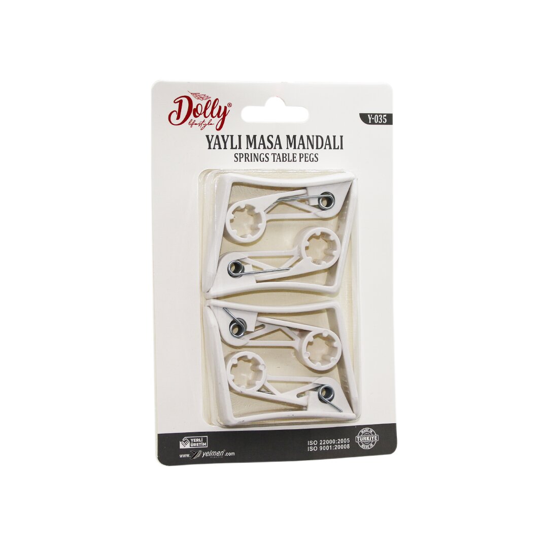 4-Piece Plastic Spring Tablecloth Clamp Clip (5563)