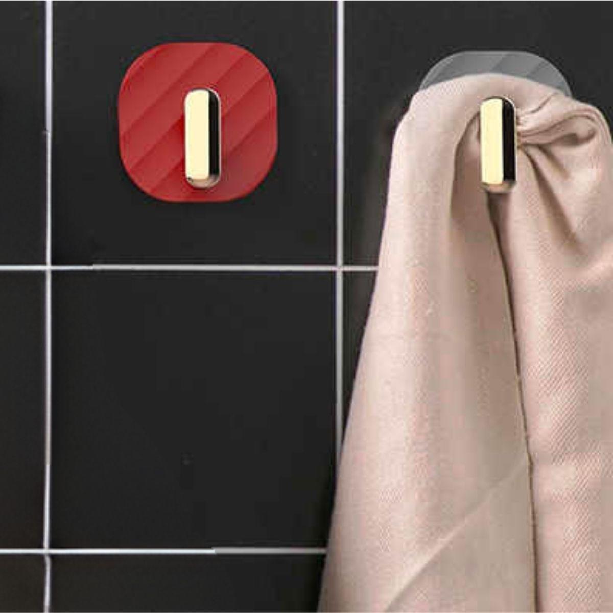 2li Yapışkanlı Retro Askılık Dolap Kapak Kulpu Kırmızı (5563) #3