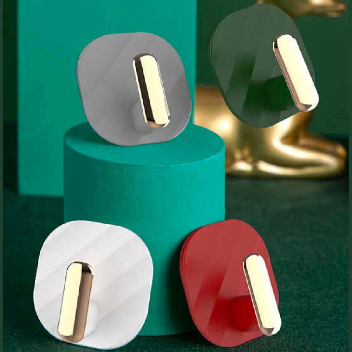 2li Yapışkanlı Retro Askılık Dolap Kapak Kulpu Kırmızı (5563) #4