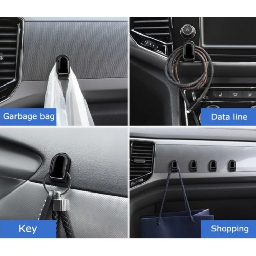 Siyah Çok Amaçlı Yapışkanlı Kanca 10 lu (5563) #3