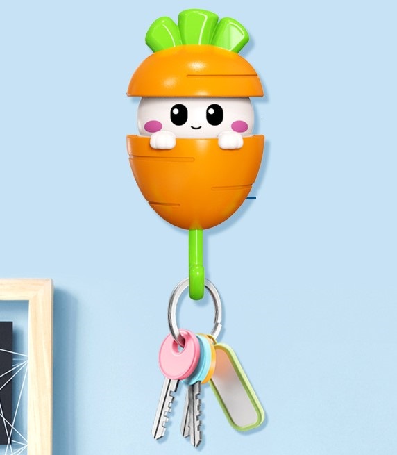 Havuç Tasarımlı Otomatik Açılan Yapışkanlı Askı (5563) #2