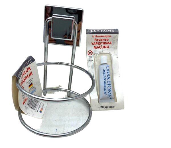 Adhesive Chrome Haartrocknerhalter Fliesenkleber (5563) #2