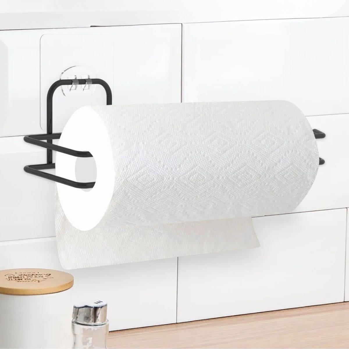 Kendiliğinden Yapışkanlı Krom Paslanmaz Metal Havlu Kağıtlık Aparatı (5563) #2