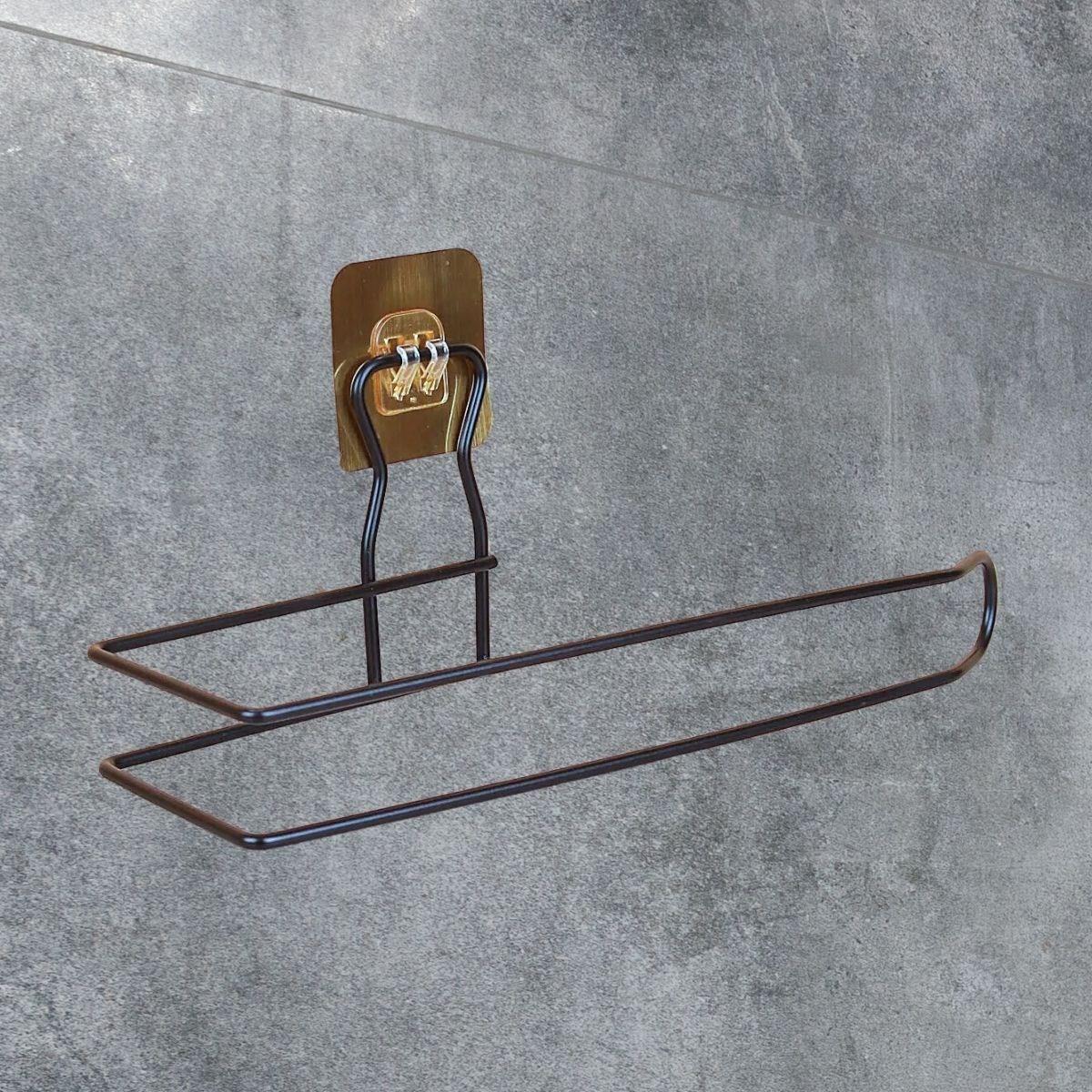 Kendiliğinden Yapışkanlı Krom Paslanmaz Metal Havlu Kağıtlık Aparatı (5563) #4