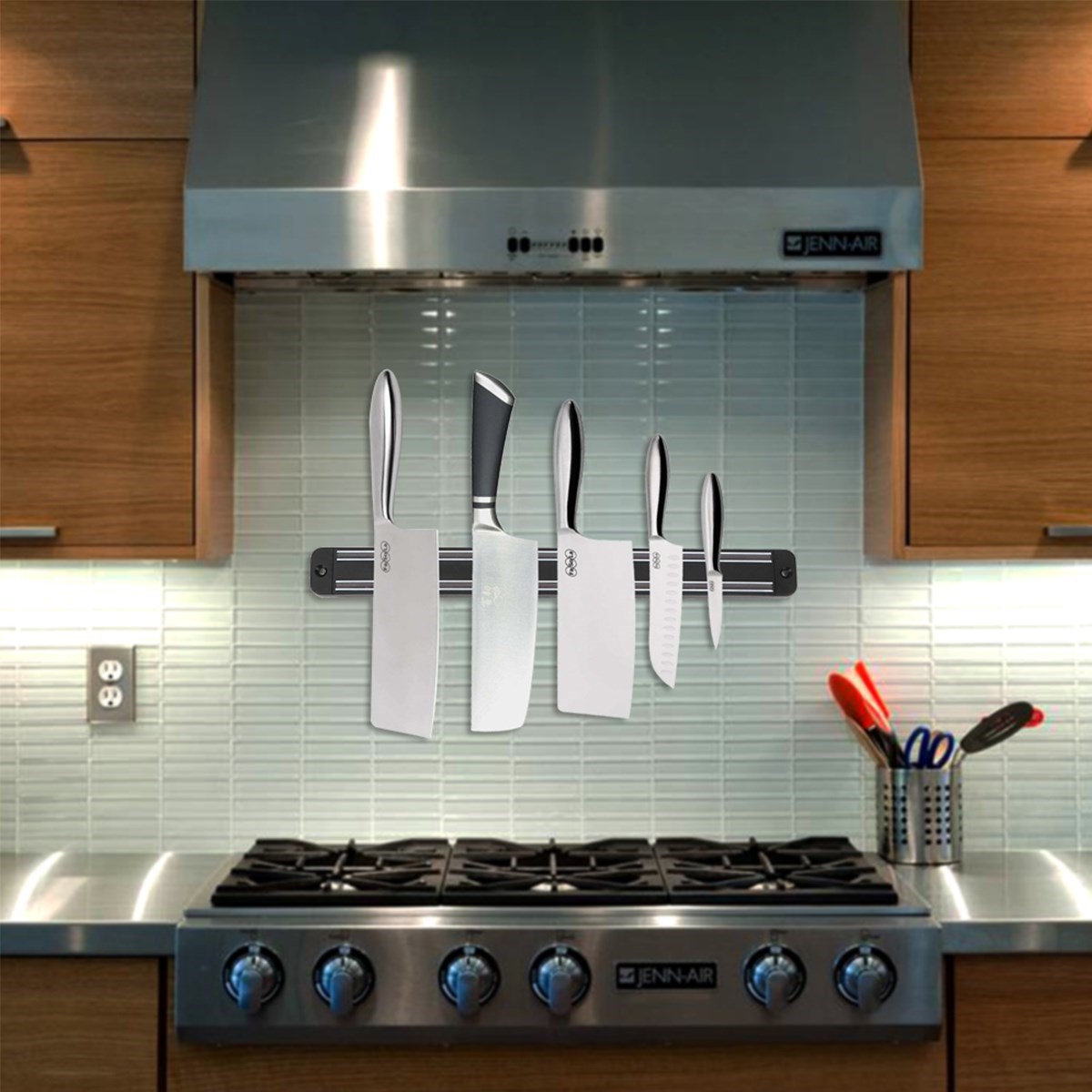 Mıknatıslı Paslanmaz Duvar Bıçak Askısı Standı 33 Cm Aparat (5563) #2