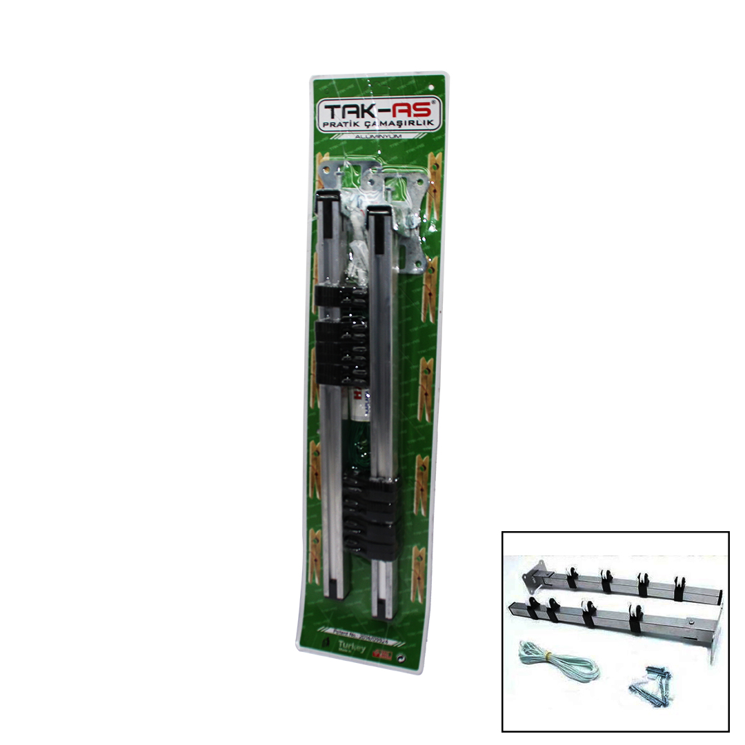 Faltbare Wäscheleine mit Rollen (5563)