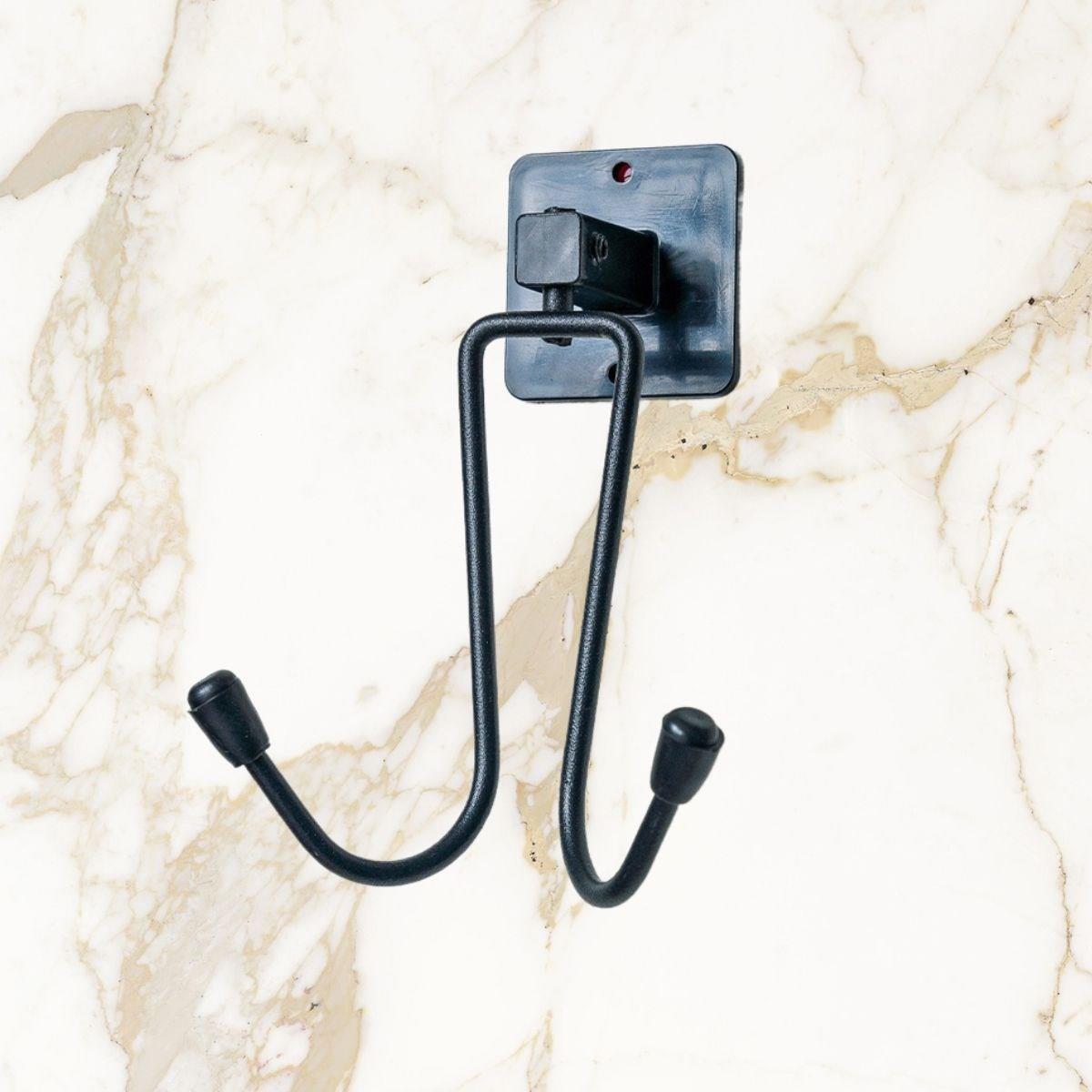 Selbstklebender schwarzer Edelstahl Bademantel- und Handtuchhalter (5563) #4