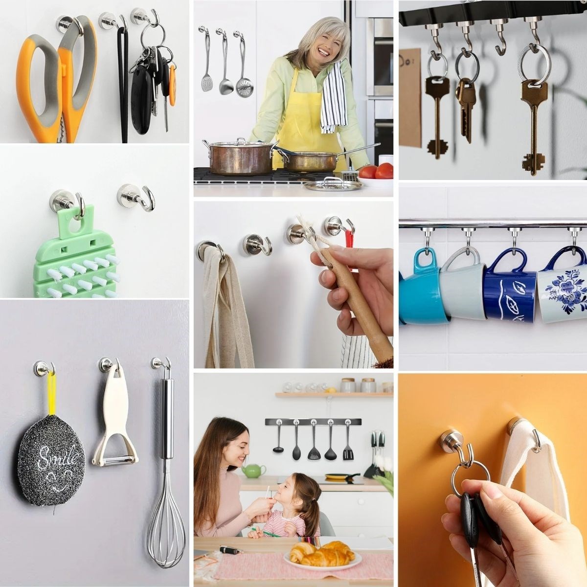 Güçlü Manyetik Mutfak,Banyolar İçin Çok Amaçlı 2&amp;apos;li Magnet Askı (5563) #2