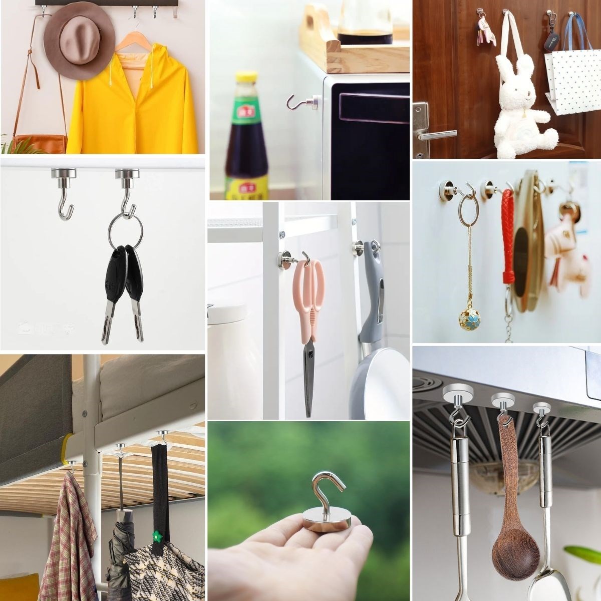 Güçlü Manyetik Mutfak,Banyolar İçin Çok Amaçlı 2&amp;apos;li Magnet Askı (5563) #3