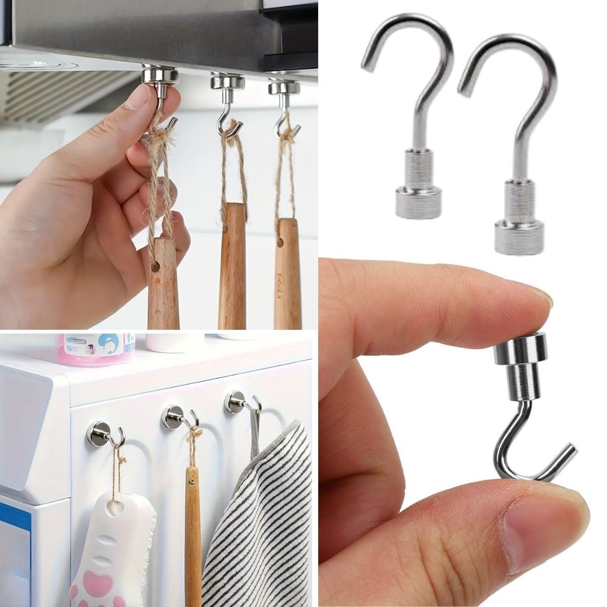 Güçlü Manyetik Mutfak,Banyolar İçin Çok Amaçlı 2&amp;apos;li Magnet Askı (5563) #4