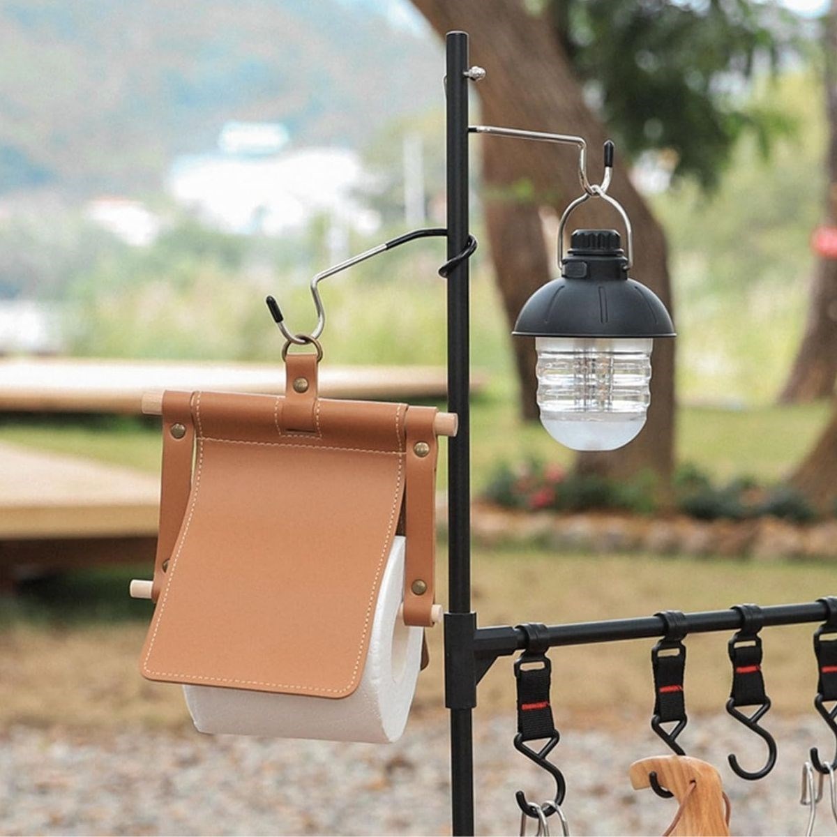 Kamp İçin Çok Fonksiyonlu S-Şekilli Direk Askısı Kaymaz Paslanmaz Çelik Eşya Asma Kancası (5563) #2