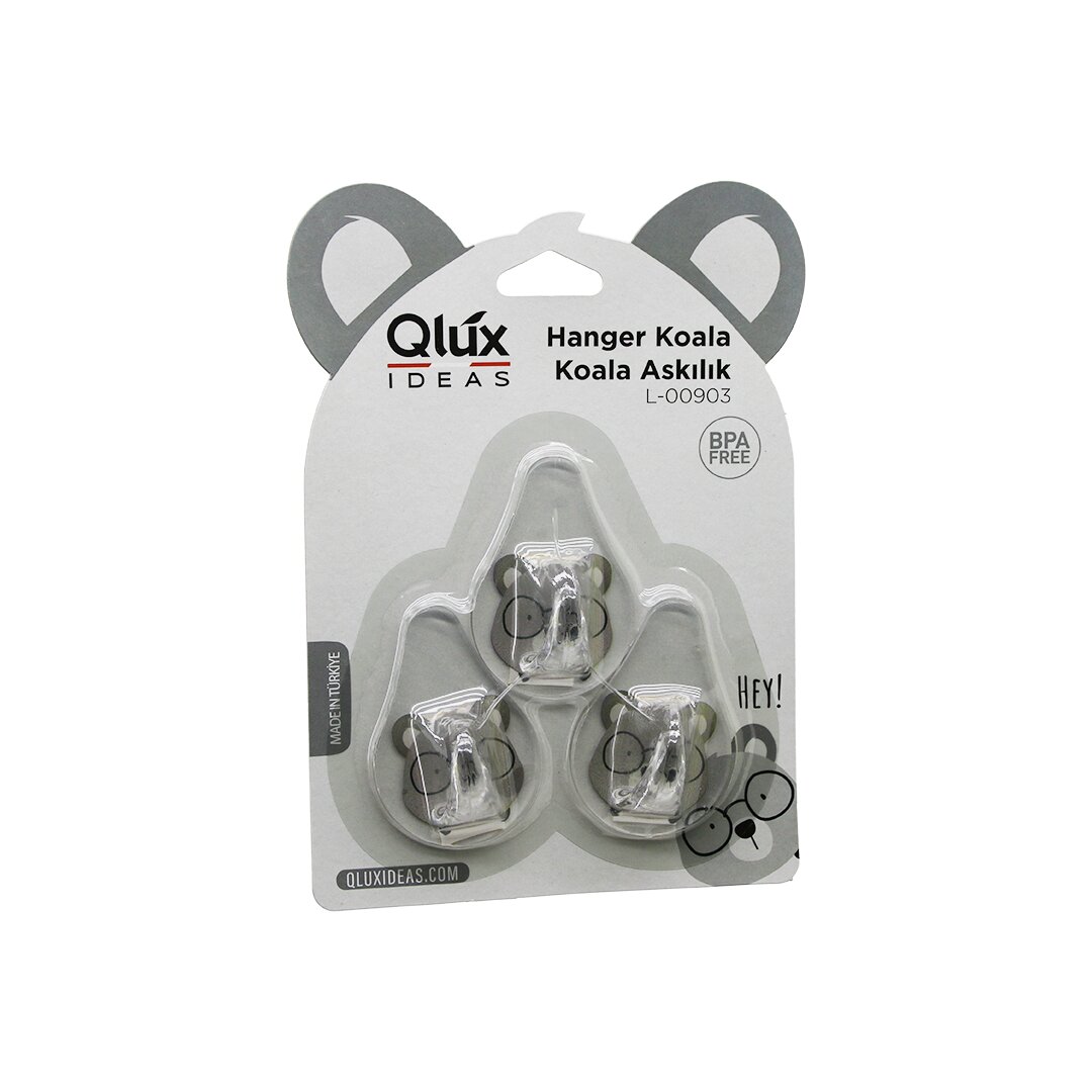 3PCS KOALA Adhesive Clear Hook Installation Kit (5563)