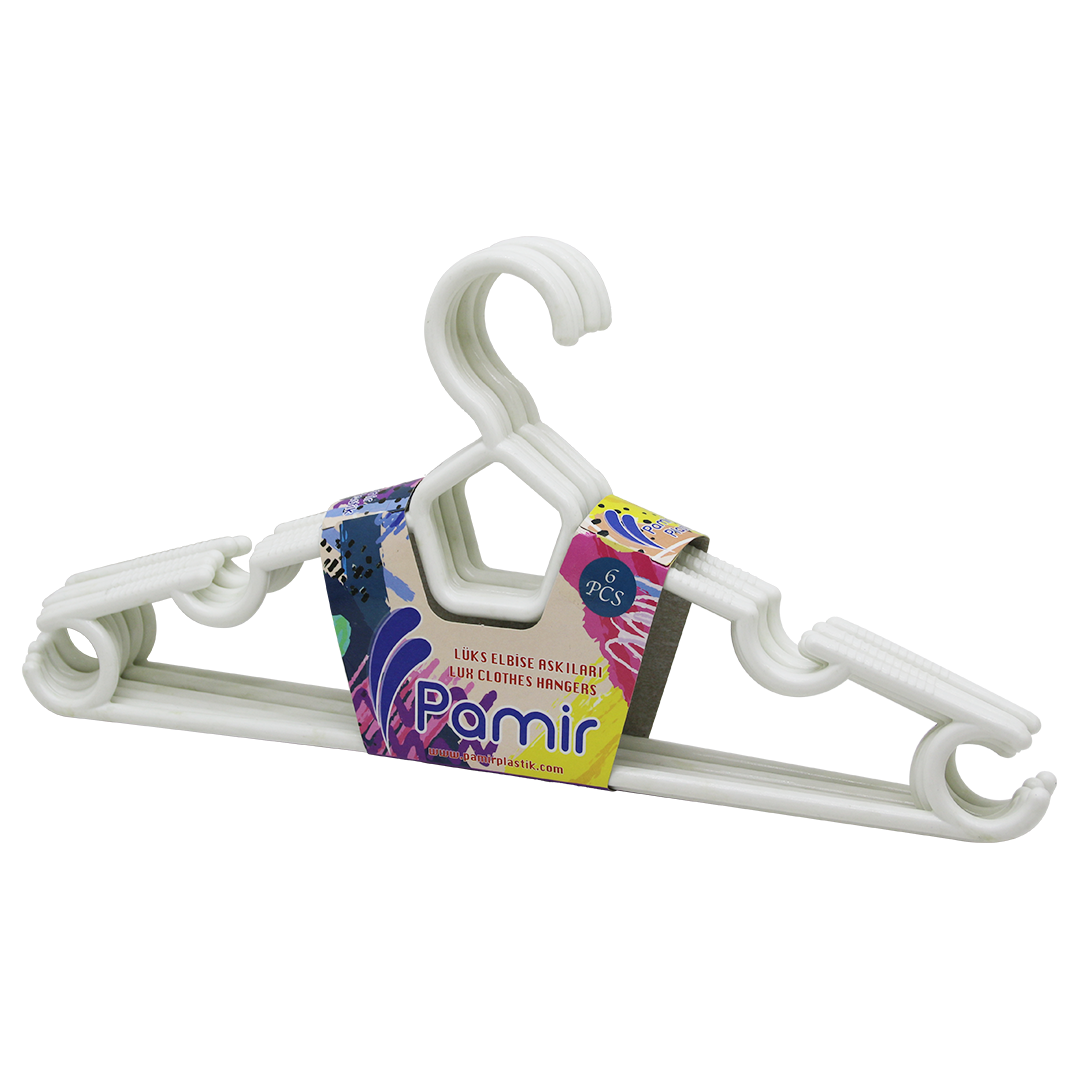 6-Piece Plastic Charisma Dress Hanger (5563)