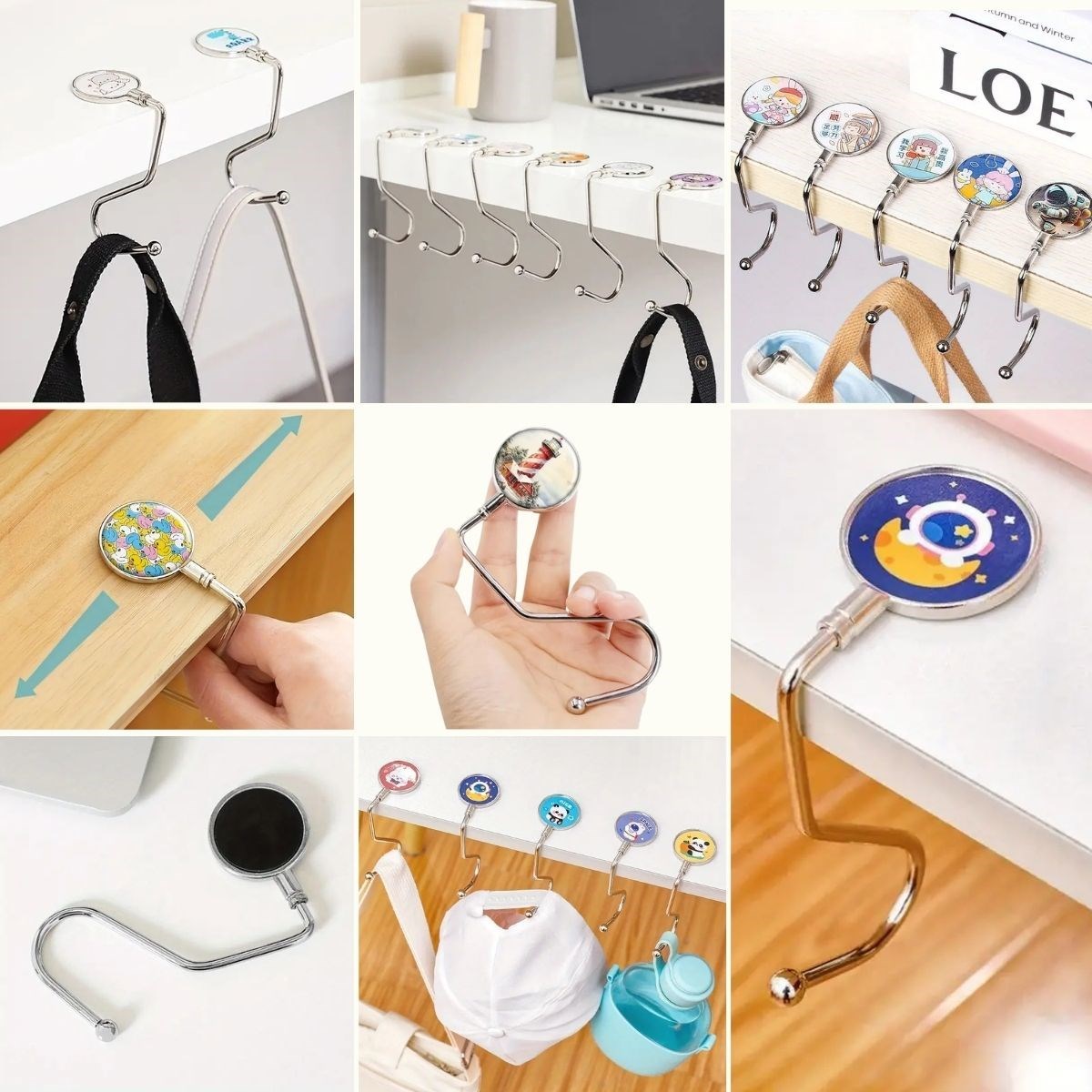 Tisch-Handtaschenhalter - Praktischer Metall-Taschenhaken (5563) #2