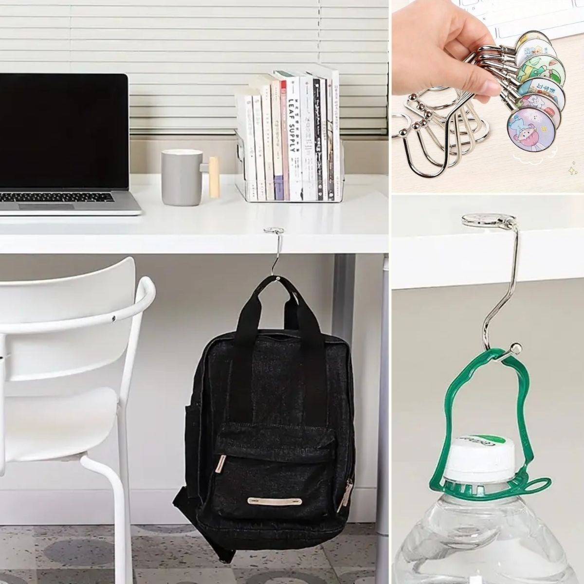 Tisch-Handtaschenhalter - Praktischer Metall-Taschenhaken (5563) #3