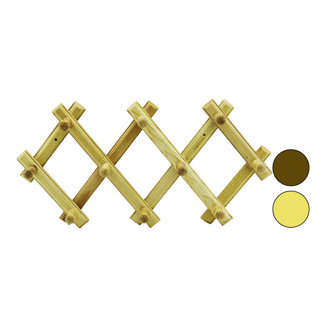 AHŞAP 10 KOLLU AKORDİYON DUVAR ASKISI (5563) #2