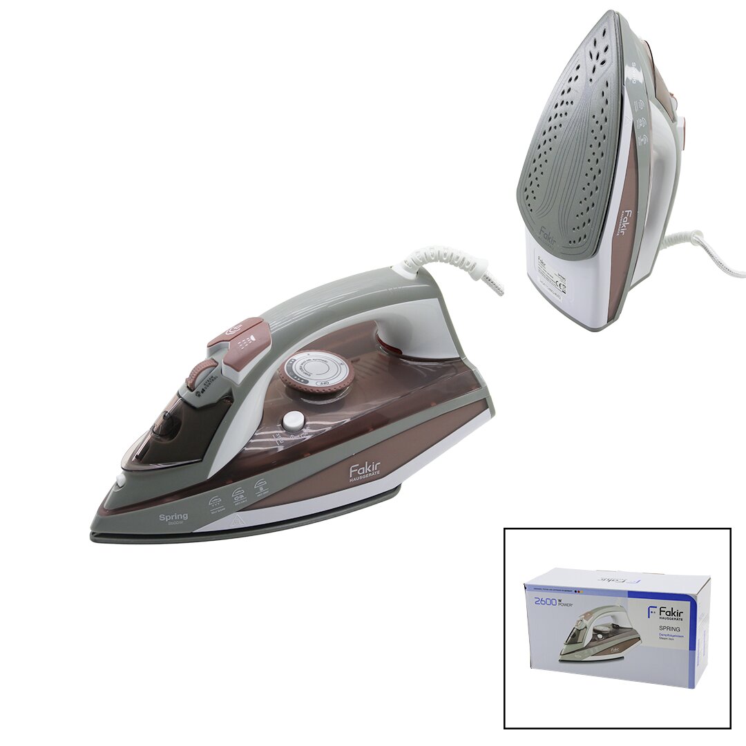FAKIR SPRING DUSTY ROSE Steam Iron Ceramic Base 2600W 30-120g