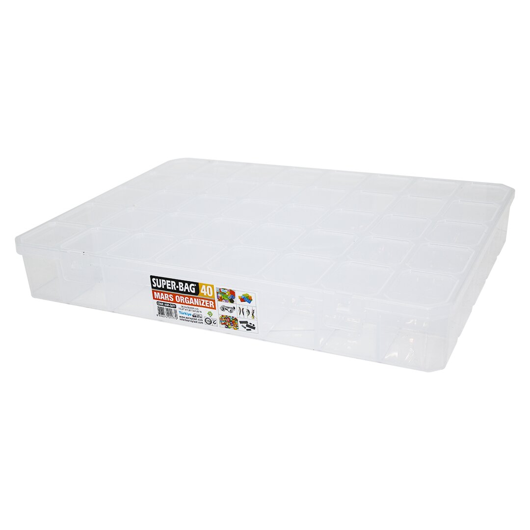MARS 40-Compartment Clear Organizer Box 39x30x55CM (5563)