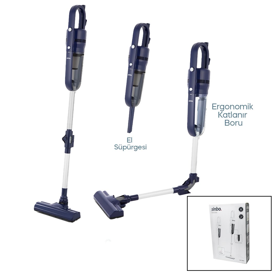 SINBO SVC-8625 Vertikaler elektrischer Staubsauger mit ergonomischem klappbarem Rohr 600W Motor