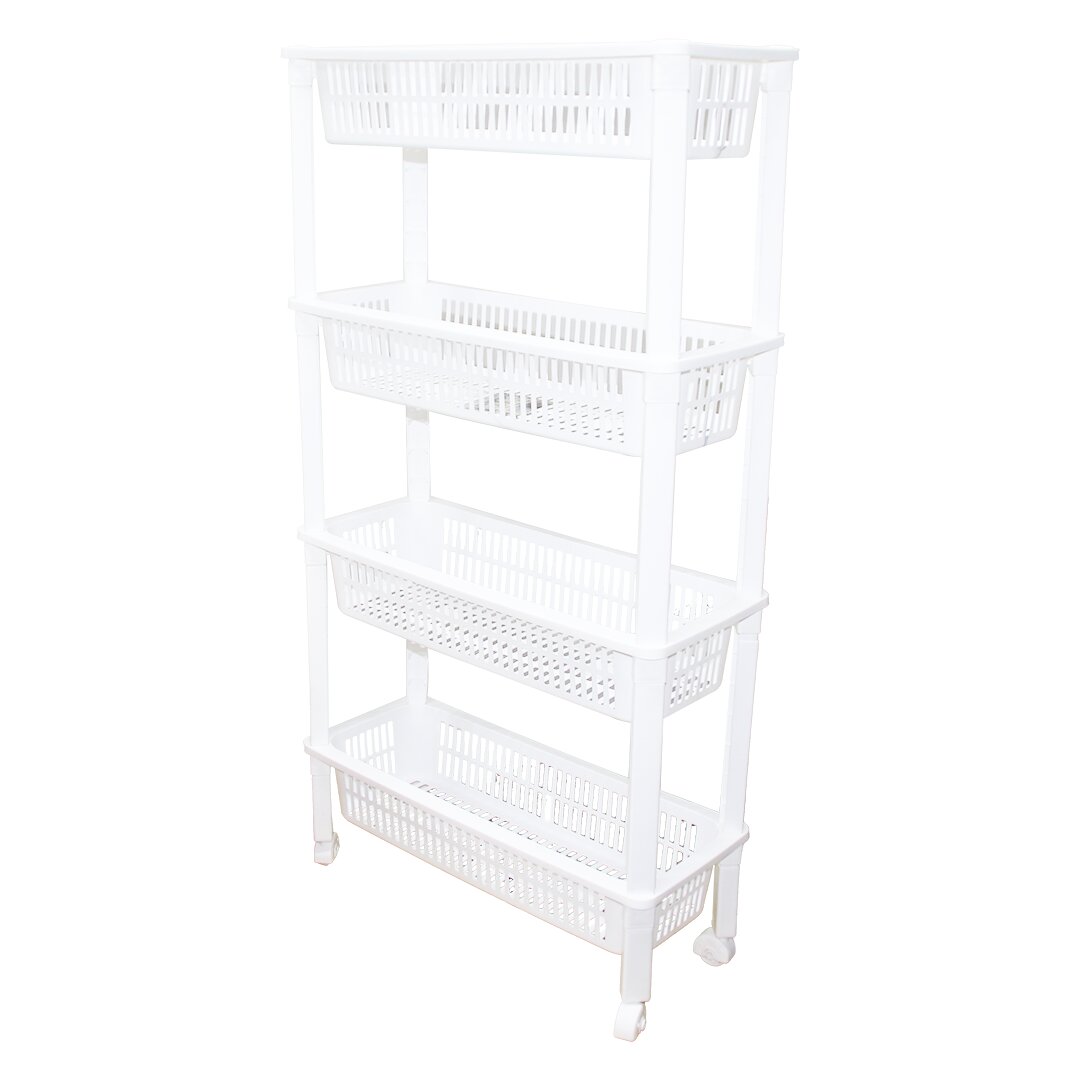 4-Tier Organizer - Wheeled Shelf Unit 510X205X945MM (5563)