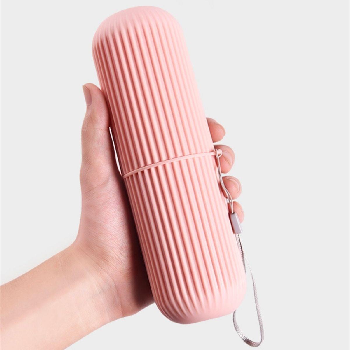 Travel Toothbrush Case with Cord - Multi-Purpose Cylindrical Storage Box (5563) #5