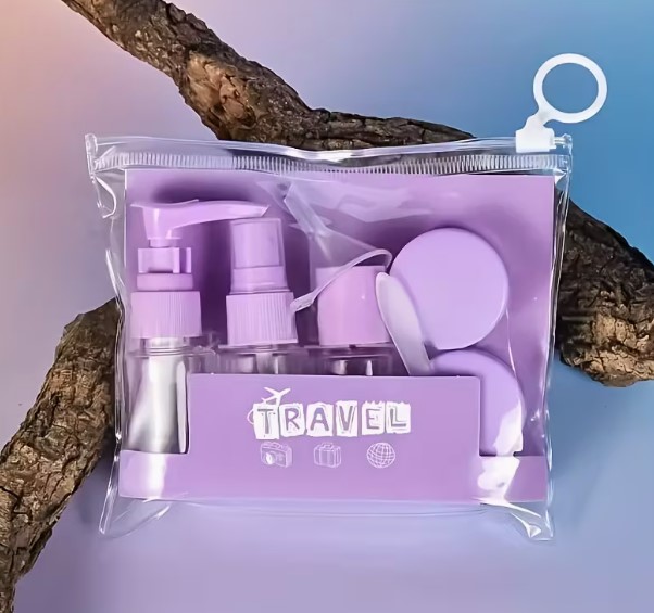 6-Piece Travel Empty Bottle Set with Colored Caps (5563) #4