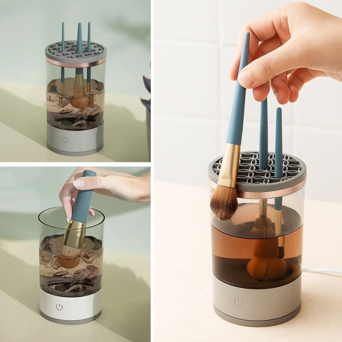 USB Rechargeable Makeup Brush Cleaner with Quick Dry, Versatile #3