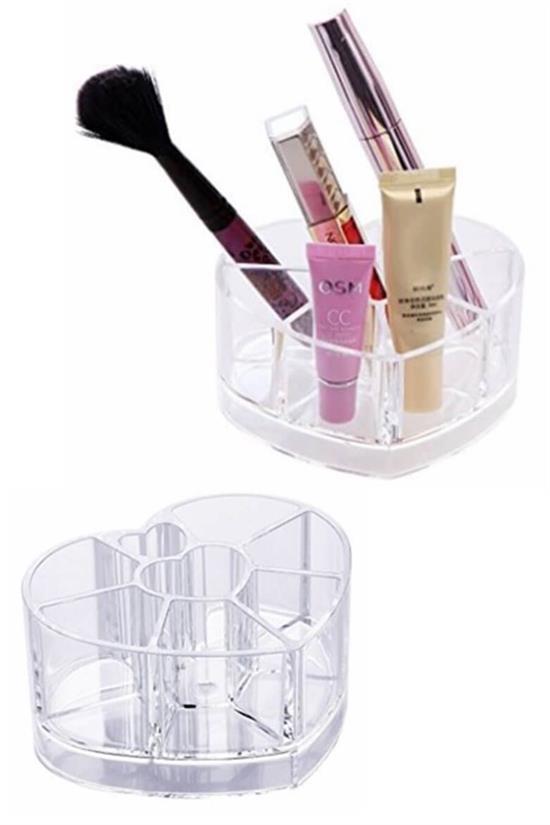 Heart-Shaped Acrylic Cosmetic Makeup Organizer (5563) #3