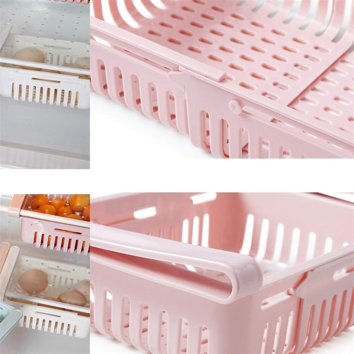 Multifunktionaler ausziehbarer Kühlschrank-Organizer Korb Regal (5563) #5