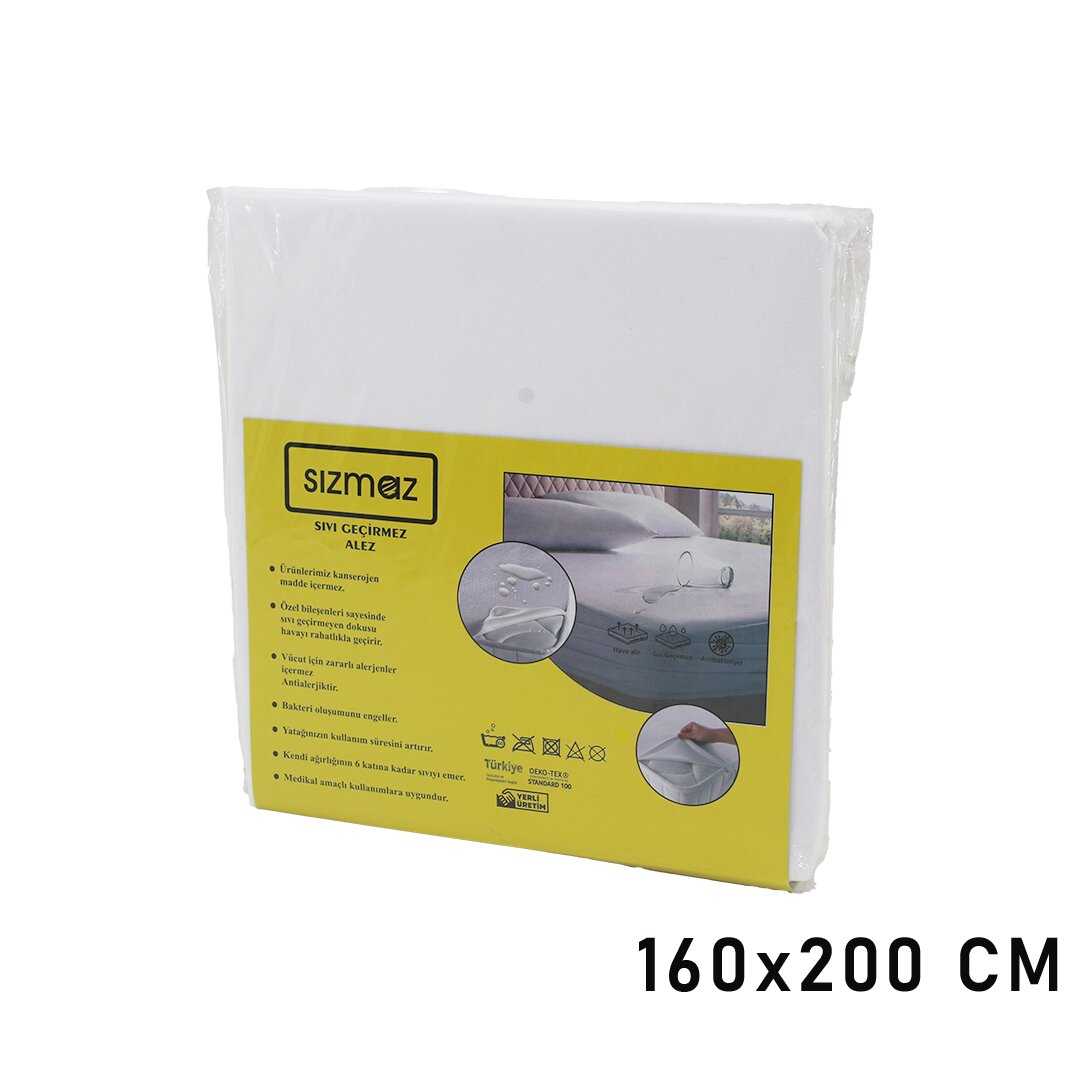 ÇİFT KİŞİLİK  YATAK KORUYUCU  SIVI GEÇİRMEZ  ALEZ  160X200CM   HAVA ALIR   ANTİBAKTERİYEL   ANTİALERJİK (5563) #2