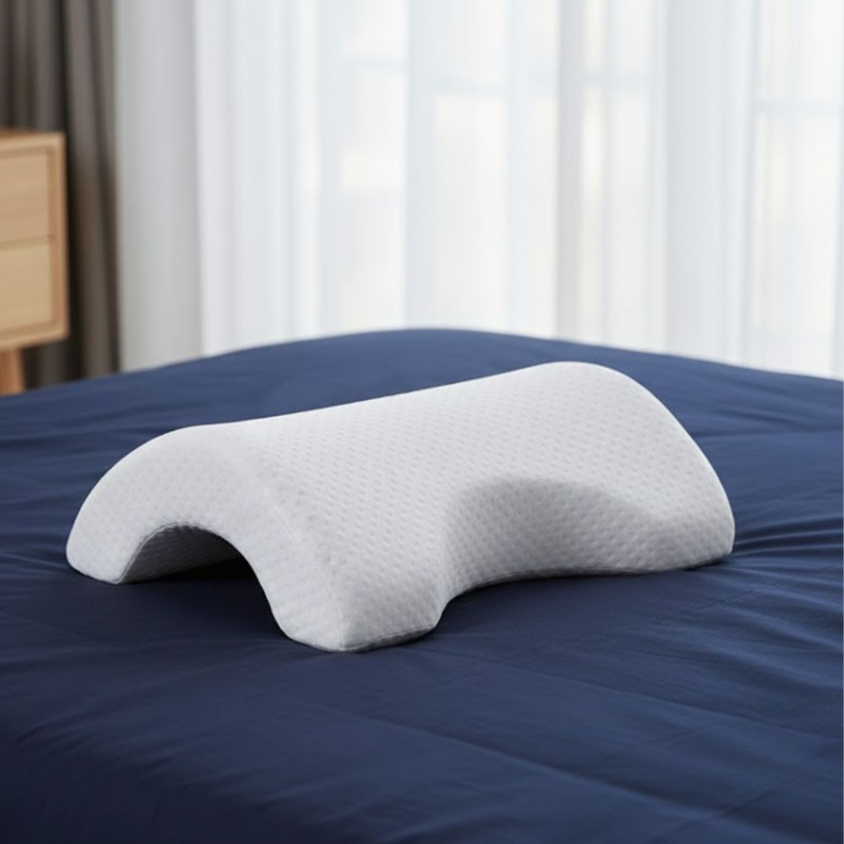 100% Visco Orthopädisches Kissen mit waschbarem Bezug für Rücken-, Nacken- und Beinschmerzen (5563)