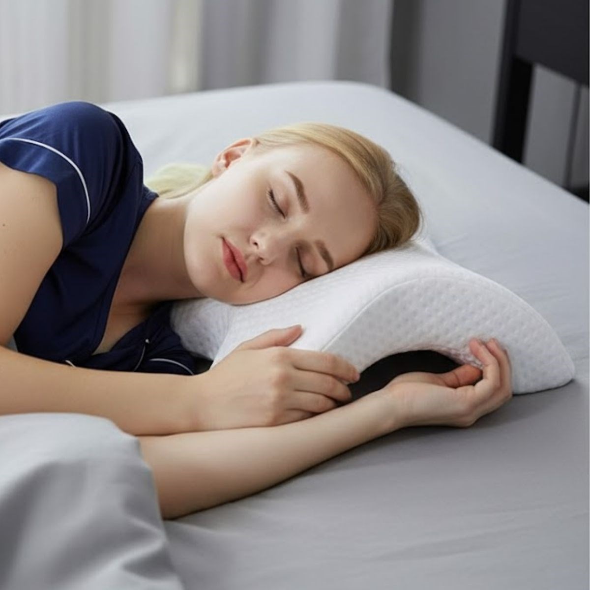 100% Visco Orthopädisches Kissen mit waschbarem Bezug für Rücken-, Nacken- und Beinschmerzen (5563) #2